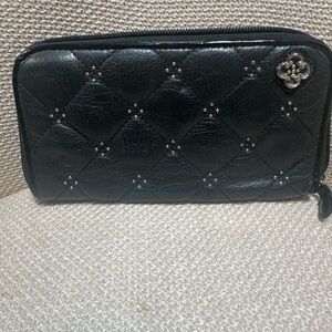 Brighton Black Quilted Wallet Luxury Accessory